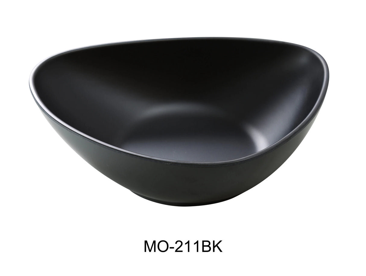 Yanco Moderne 11" X 9" X 3" Deep Triangle/Pasta Plate 60 Oz Black