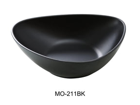 Yanco Moderne 11" X 9" X 3" Deep Triangle/Pasta Plate 60 Oz Black