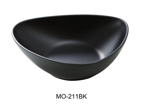 Yanco Moderne 11" X 9" X 3" Deep Triangle/Pasta Plate 60 Oz Black