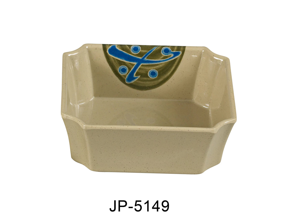 Yanco JAPANESE	5 1/4" X 4 3/4" SQUARE SIDE DISH 24 OZ