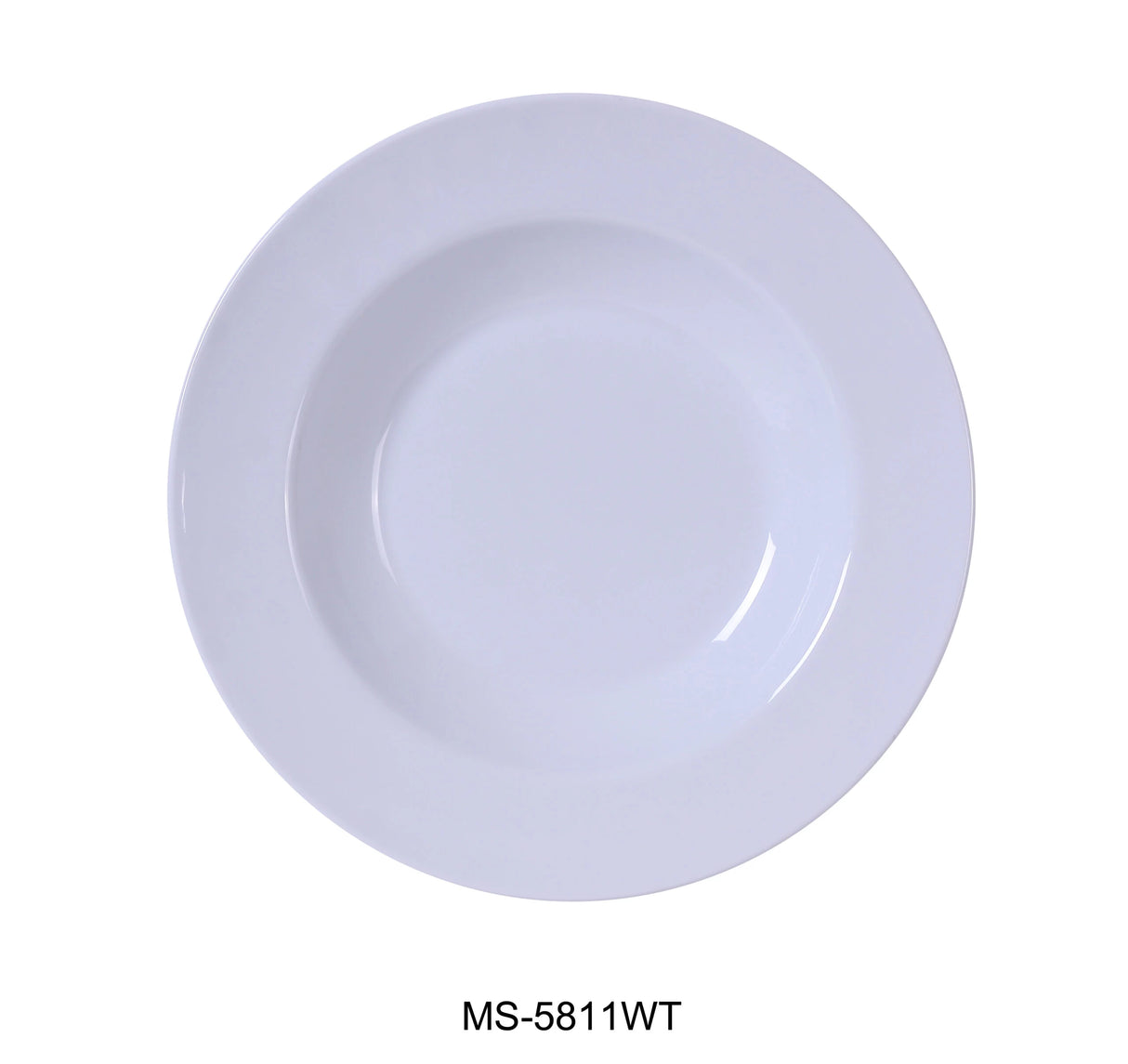 Yanco MILE STONE  11" X 1 3/4"H PASTA BOWL - 16 OZ WHITE
