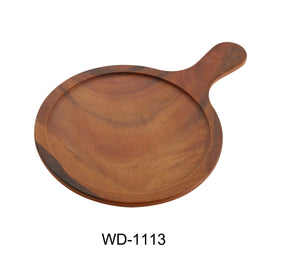 Yanco Wooden 9" Round Tray With Handle
