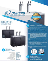 Dukers  DKB48-M2 Dual Tap Kegerator Beer Dispenser (Free Shipping) (Add to cart for discount)