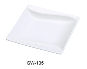 Yanco Sea Wave 4 1/2" Square Plate