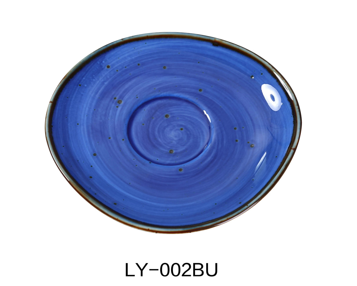 Yanco Lyon-Blue 6 1/2" X 3/4"Saucer