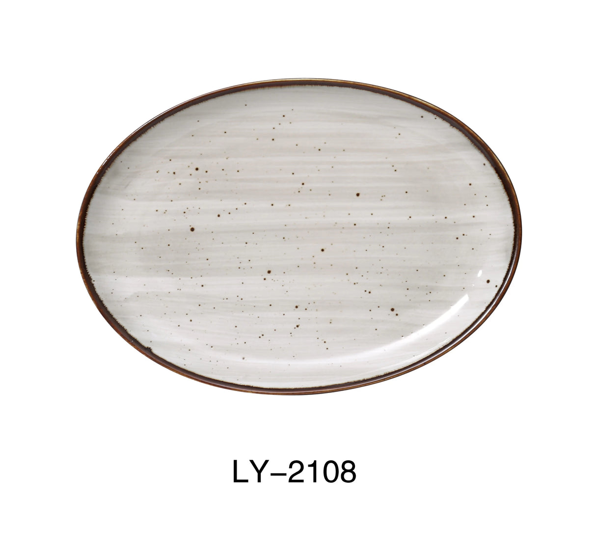 Yanco Lyon 8" X 5 1/2" X 3/4"Coupe Platter