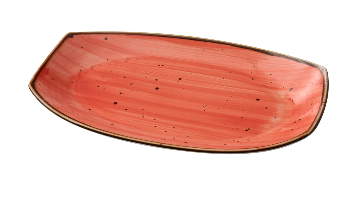 Yanco Lyon - Coral 15" X 8 1/2" X 1 5/8" Rectangular Plate 长方碟