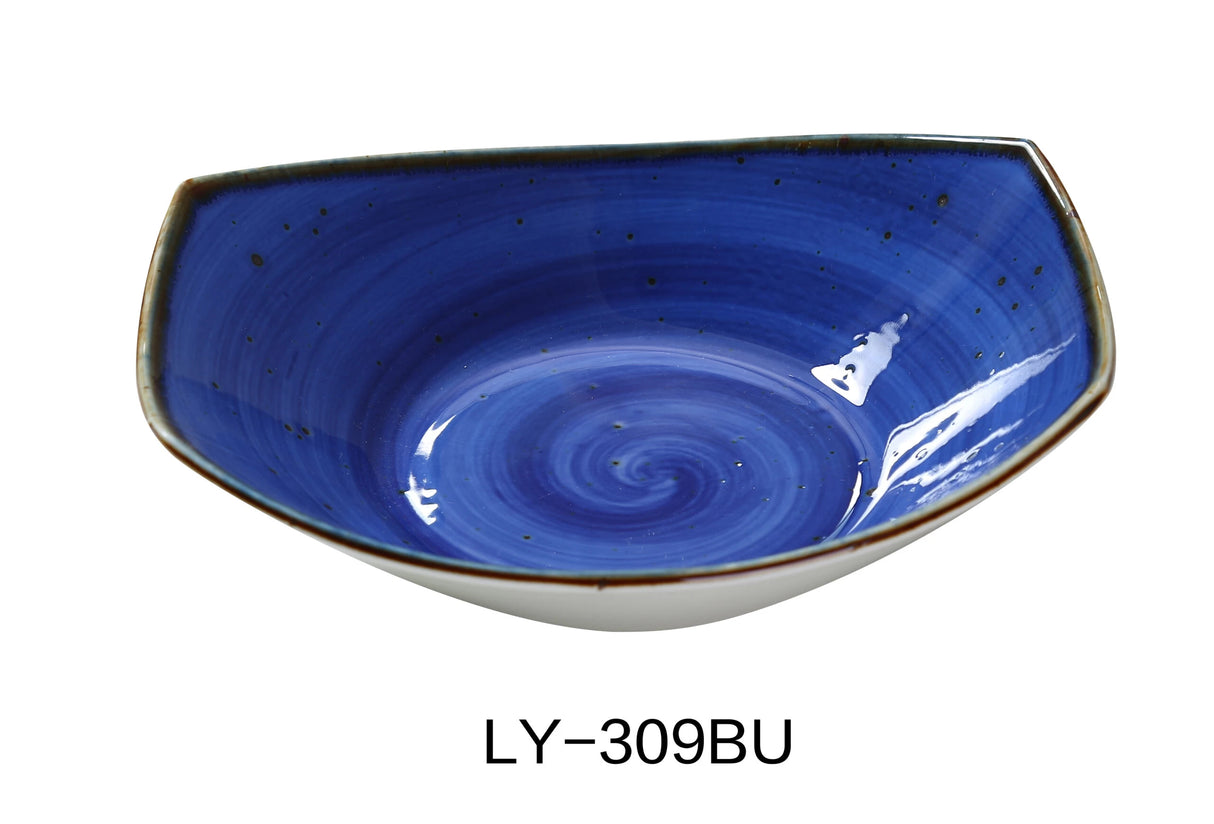 Yanco Lyon-Blue 9" X 7 7/8" X 2 3/8" Pasta/Salad Plate  20 Oz