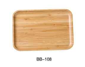 Yanco Wood & Bamboo 8 1/4" X 5 1/2" X 3/4" Rectangular Tray