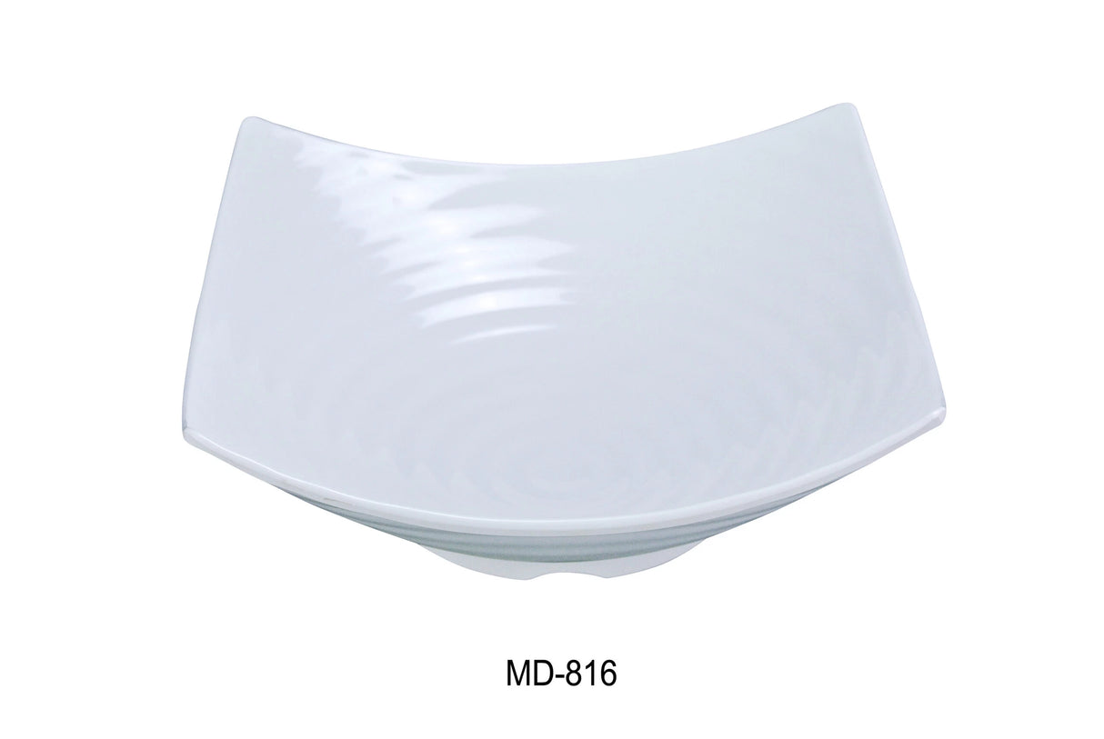 Yanco Milando 16" Square Bowl 160 OZ, 3 3/4"H