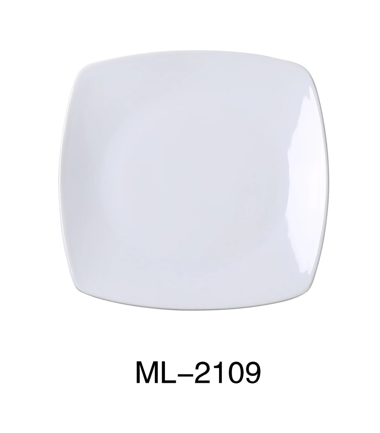 Yanco Mainland 9" X 1"  Square Plate With Rounded Corner