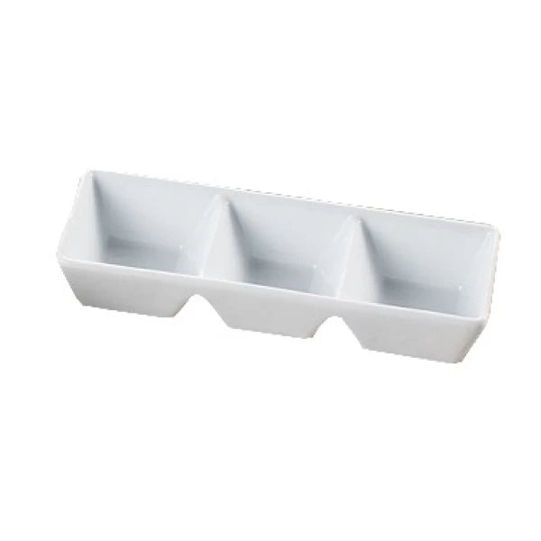 Yanco Mainland 7" X 2 1/2" X 1 1/4" Three Divided Tray 1.5 Oz Each