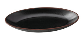Yanco Nature Art - Black 12 1/2" X 6 1/4" X 2" Deep Oval Plate