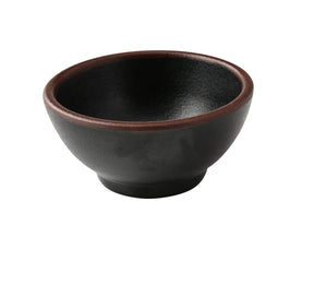 Yanco Nature Art - Black 3 1/2" X 1 3/8" Sauce Dish 4 Oz