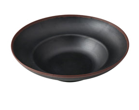 Yanco Nature Art - Black 11 1/8" X 7" X 3 1/4" Deep Mediterranean Bowl 20 Oz