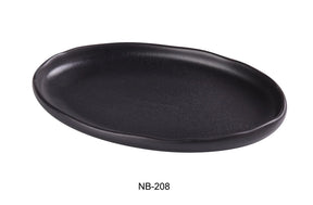 Yanco Noble Black 8" X 5 1/2" X 3/4" Oval Plate
