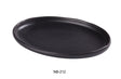 Yanco Noble Black 12 1/2" X 8 1/4" X 1 1/4" Oval Plate