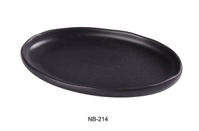 Yanco Noble Black 14 1/2" X 9 1/2" X 1 3/8" Oval Plate
