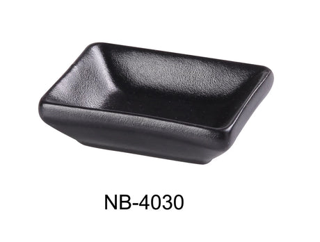 Yanco Noble Black 3" X 2 1/4" X 1" Sauce Dish 1 Oz 