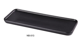 Yanco Noble Black 13 3/8" X 4 3/4" X 3/4" Rectangular Plate