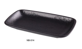 Yanco Noble Black 14 1/4" X 7 5/8" X 1 3/4" Rectangular Plate