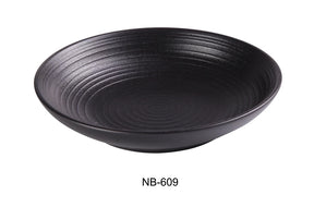 Yanco Noble Black 9" X 2" Salad/Pasta Bowl 28 Oz