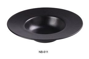 Yanco Noble Black 11 1/2" X 6" X 2 1/2" Dessert Plate 16 Oz