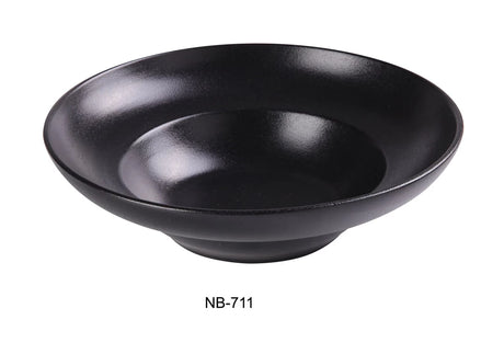 Yanco Noble Black 11 1/8" X 7"X 3 1/4" Deep Mediterranean Bowl 20 Oz 