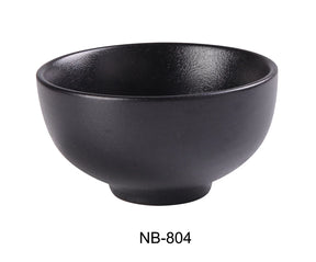 Yanco Noble Black 4 1/2"X2 1/4" Soup Bowl 9 Oz