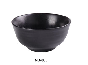 Yanco Noble Black 4 5/8" X 2 1/4" Rice Bowl 10 Oz