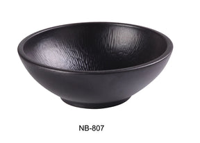 Yanco Noble Black 7 1/8" X 2 5/8" Salad Bowl 24 Oz