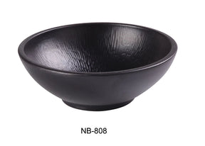 Yanco Noble Black 8 1/4" X 2 3/4" Noodle Bowl 32 Oz