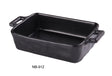 Yanco Noble Black 13 1/2" X 11"X 7 1/2" X 2 1/2" Bake Plate With Handle 70 Oz