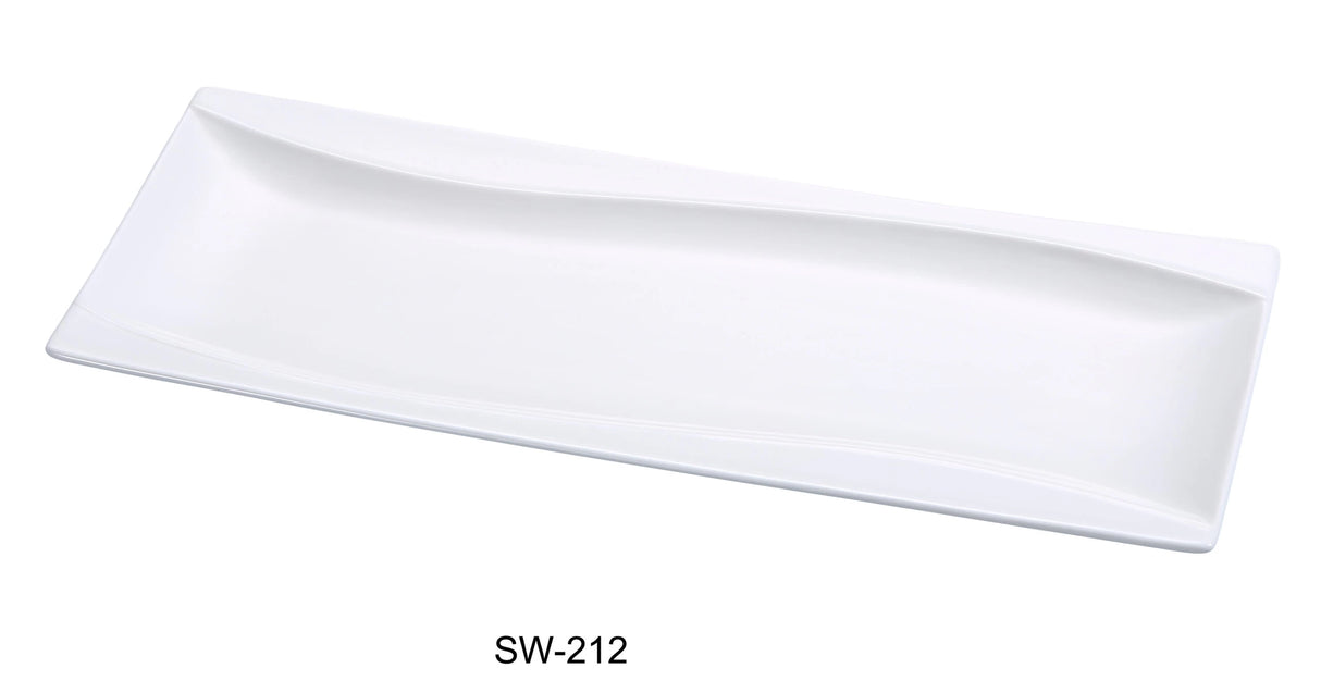 Yanco Sea Wave 12" X 4 5/8" Rectangular Plate