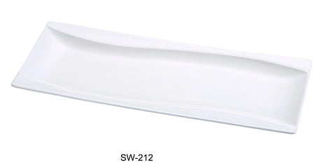 Yanco Sea Wave 12" X 4 5/8" Rectangular Plate