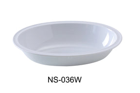 Yanco Nessico 10" X 7 1/4" X 2 1/4" Oval Bowl 36 Oz White
