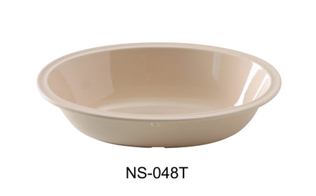 Yanco Nessico 10 3/4" X 7 3/4" X 2 1/2", 48 Oz Oval Bowl Tan
