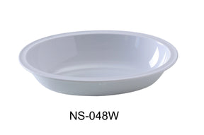 Yanco Nessico 10 3/4" X 7 3/4" X 2 1/2" Oval Bowl 48 Oz White