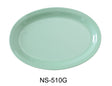 Yanco Nessico 9 3/4" X 6 3/4" Oval Platter W/Narrow Rim Green
