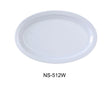 Yanco Nessico 12" X 6 3/4" Oval Platter W/Narrow Rim White