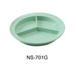 Yanco Nessico 8 3/4" Deep 3-Compartment Plate Green