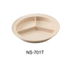Yanco Nessico 8 3/4" Deep 3-Compartment Plate Tan