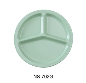 Yanco Nessico 10" 3-Compartment Plate Green