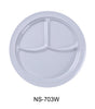 Yanco Nessico 10 1/4" 3-Compartment Plate White