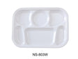 Yanco Nessico 13" X 9 1/2" 6-Compartment White