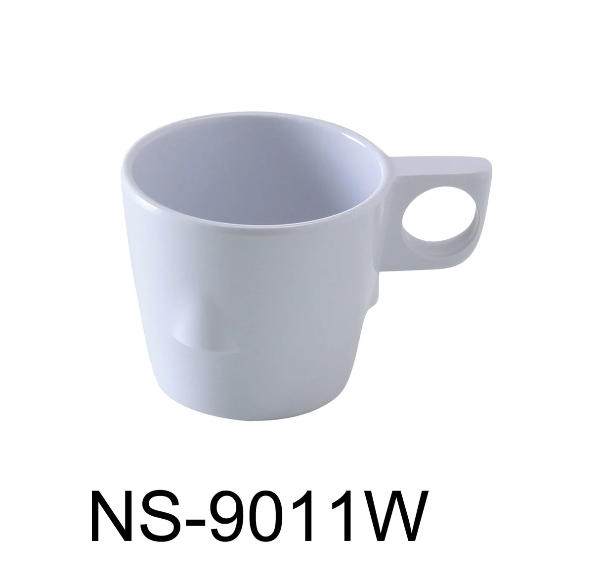 Yanco COUPE PATTERN 3" X 2 3/4"H BULBOUS CUP 8 OZ
