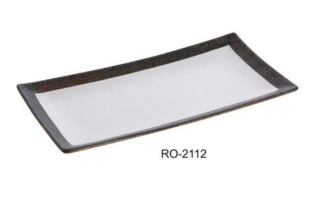 Yanco Rockeye 10" X 4 1/4" Rectangular Sushi Plate