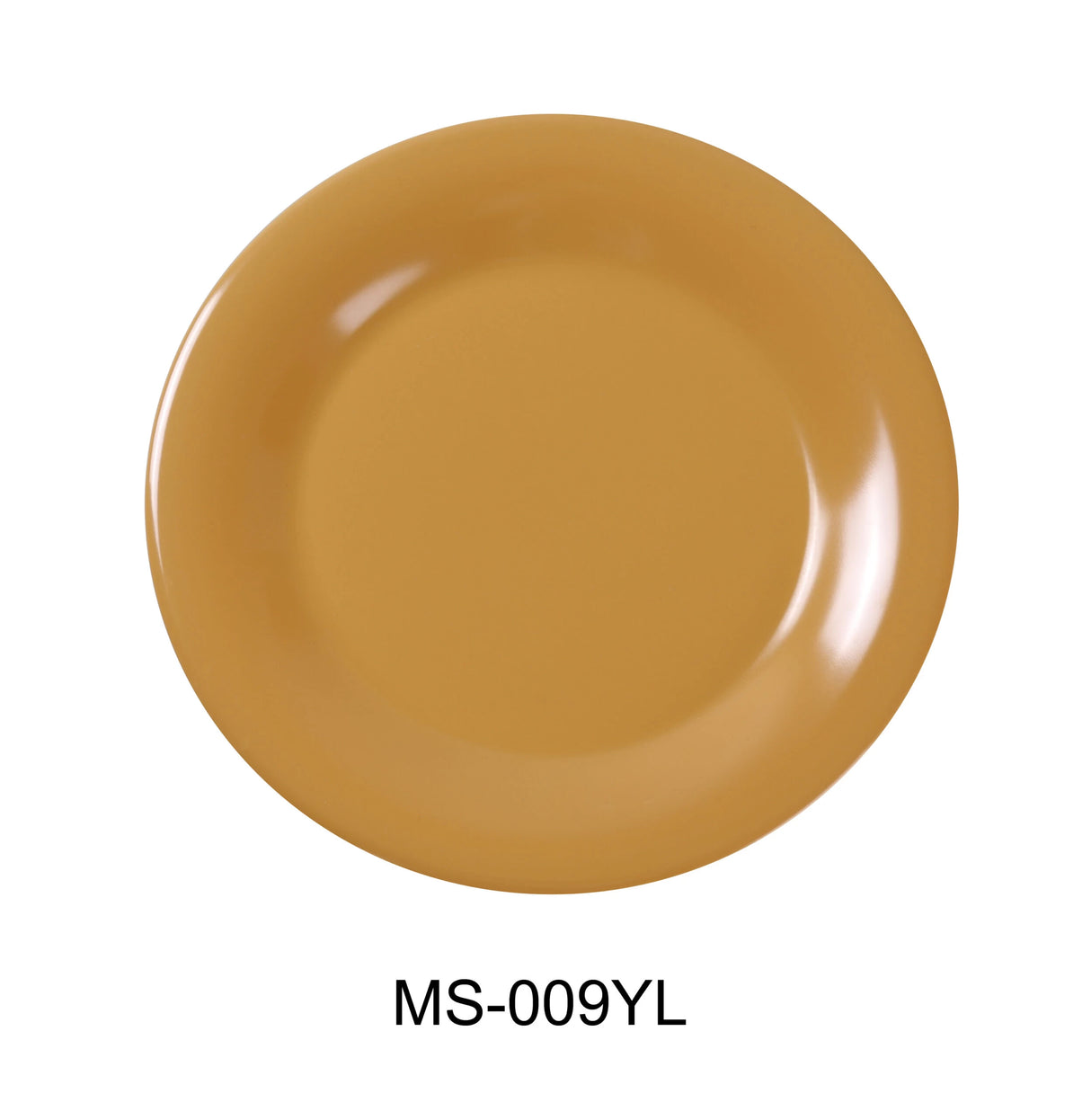 Yanco MILE STONE  9" WIDE RIM ROUND PLATE YELLOW