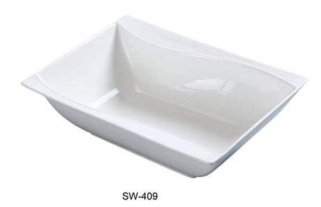 Yanco Sea Wave 9" X 6 1/2" Rectangular Bowl 25 Oz