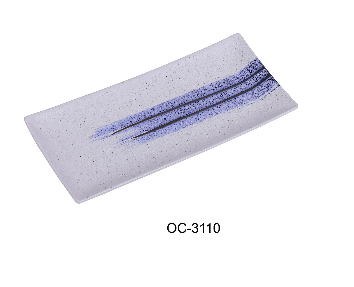 Yanco Ocean 10" X 4 1/4" Rectangular Sushi Plate
